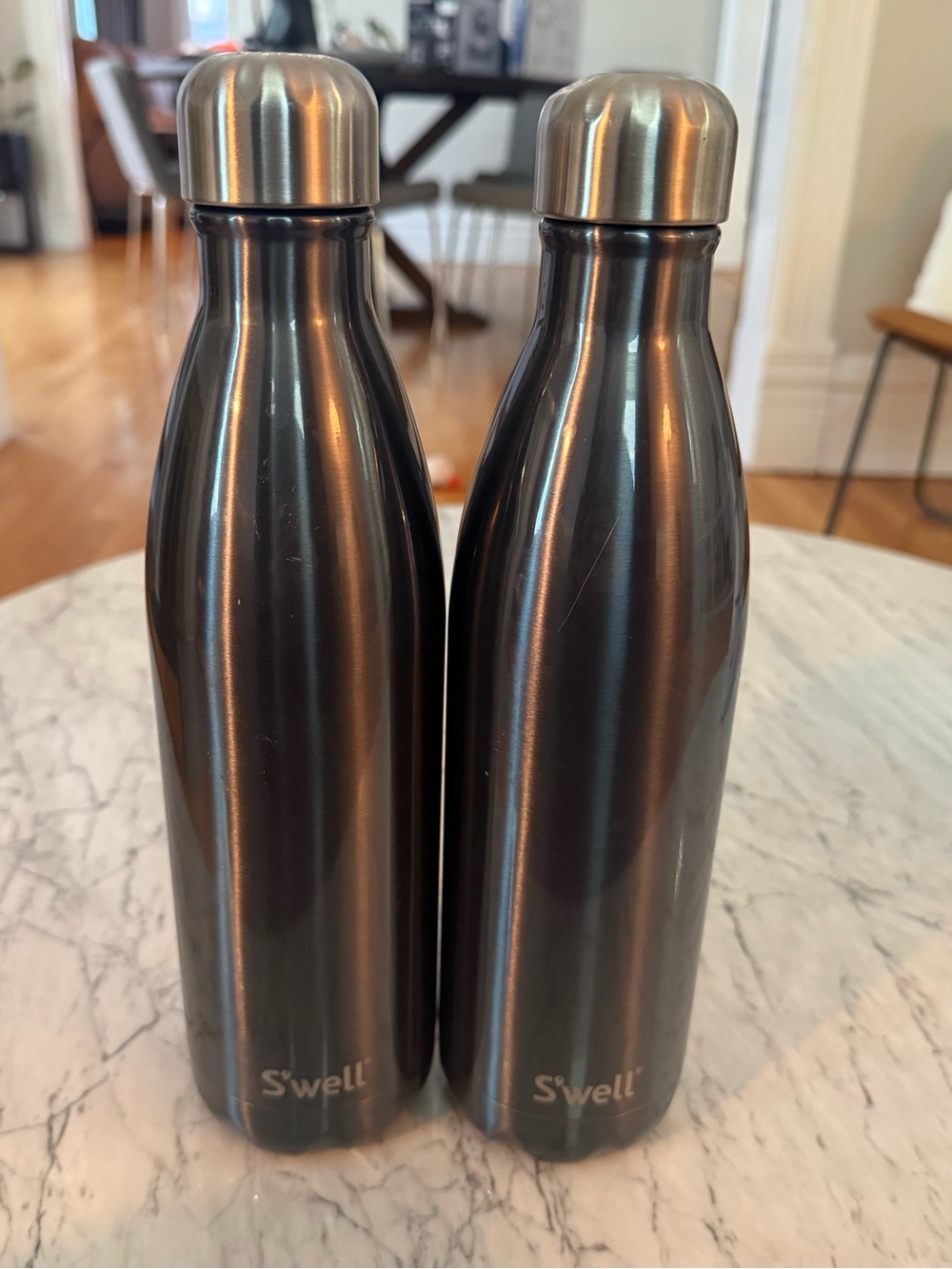 S’well Stainless Steel 25oz Water Bottle, Blue Suede Color, Vacuum Insulated